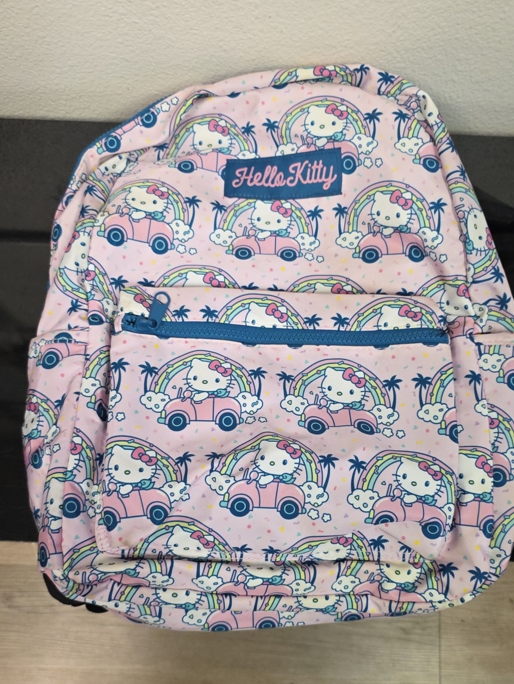Hello Kitty Rainbow Car Pink Backpack Sanrio Bioworld